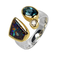 Silber_Kombiring_Vergoldet_Boulderopal_Turmaln_Diamant_Größe57_21081139